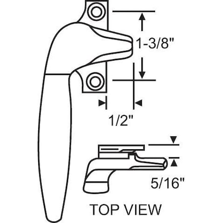 Strybuc Cam Handle White Bronze 32-220